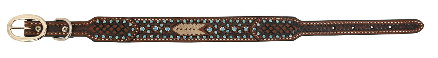 Western Hand Tooled Dog Collars