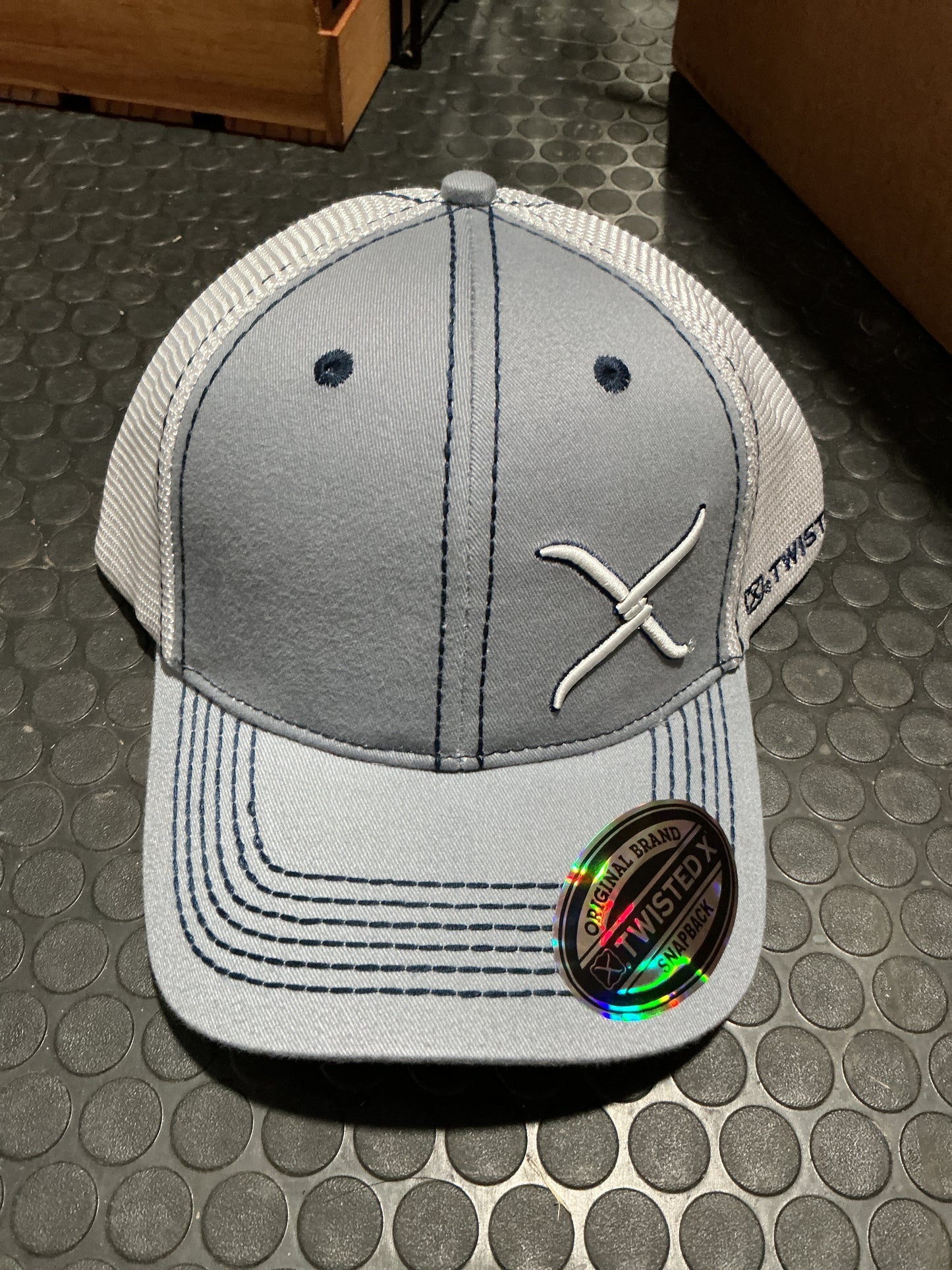Twisted X Gray & White SnapBack