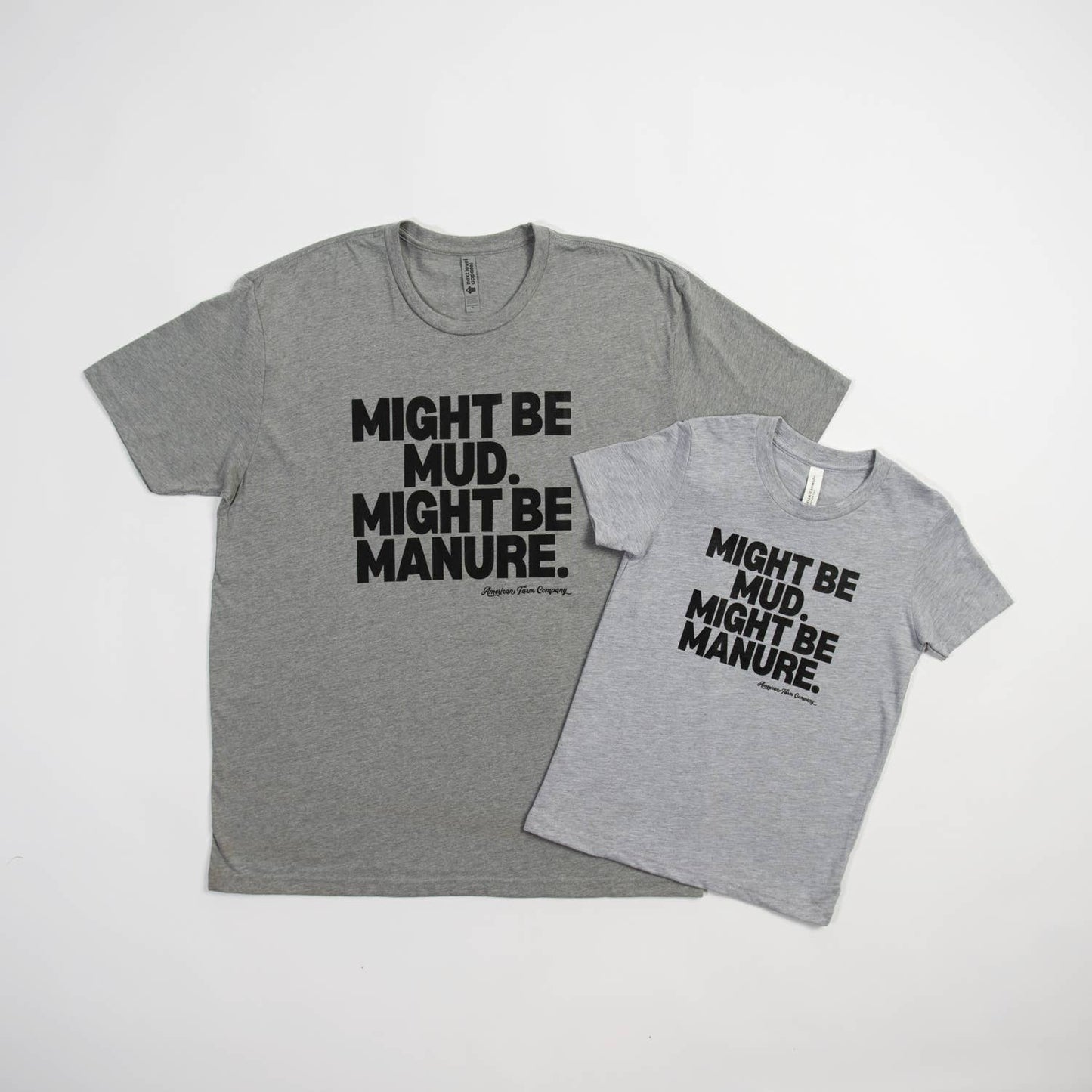 Western Graphic ‘Mud or Manure" Grey Toddler/Youth Tee