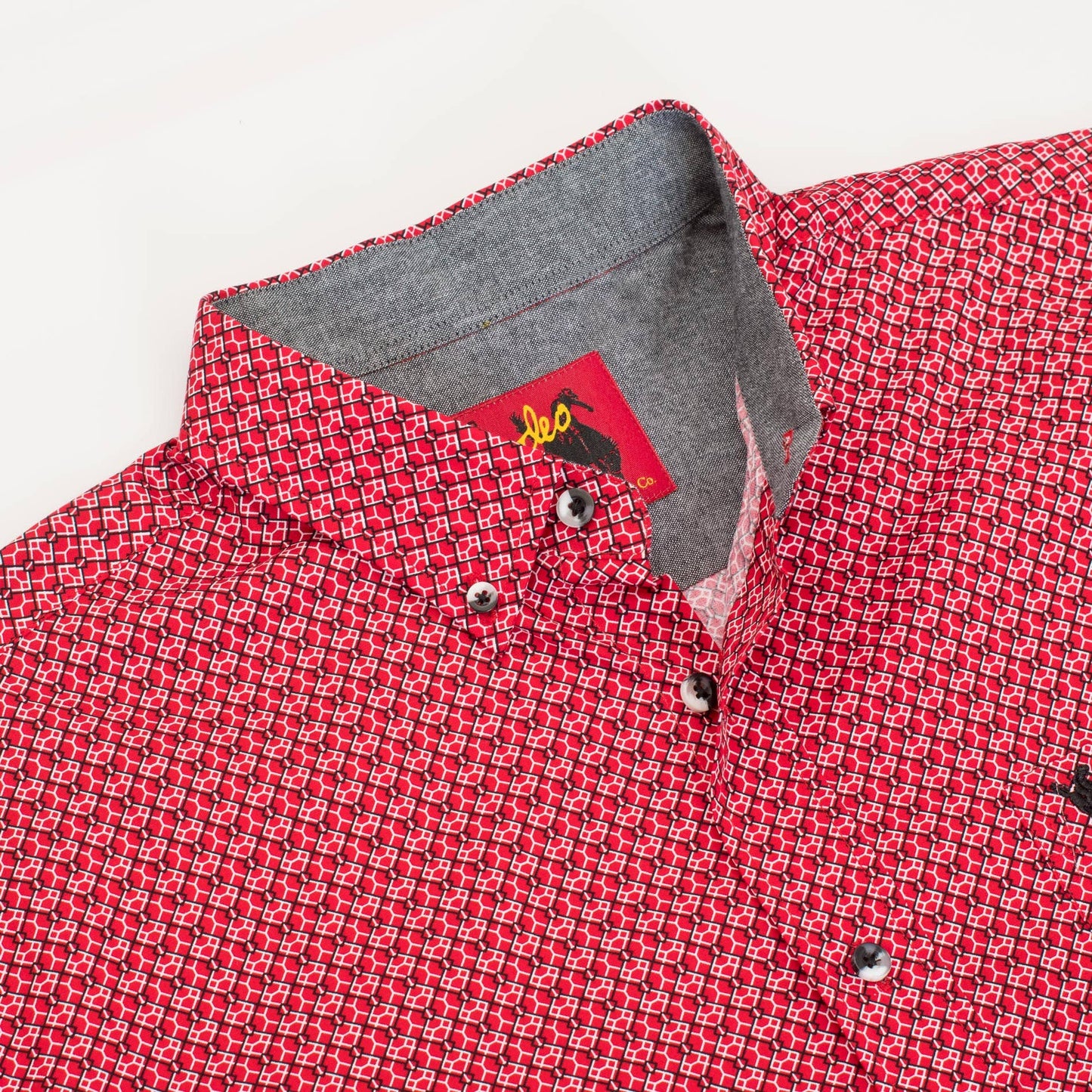 MEN'S 100% COTTON POPLIN PRINT SHIRTS-PS300L-3004p