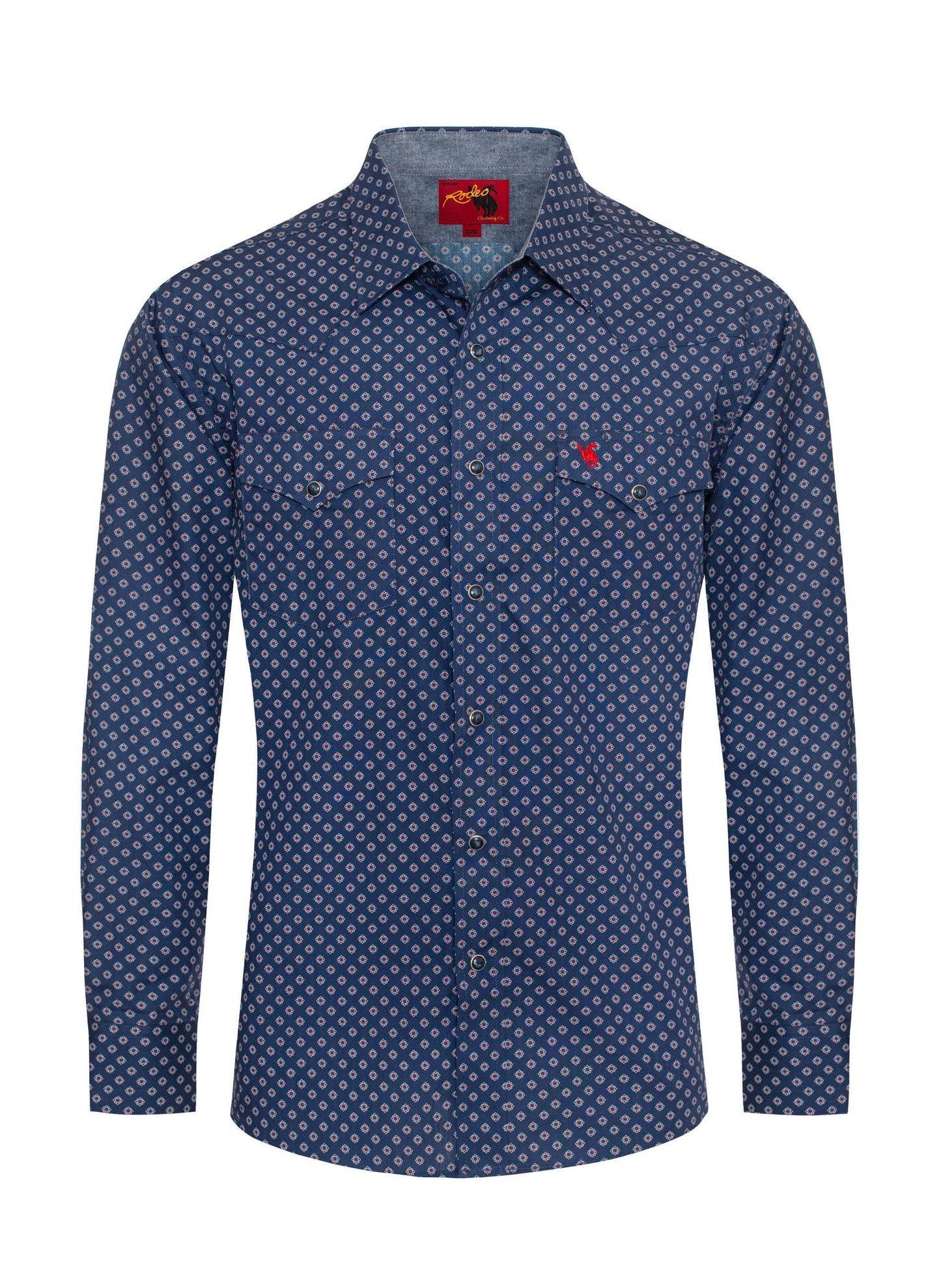 Men's Western Pearl Snap Print Shirt - PS100L-1084