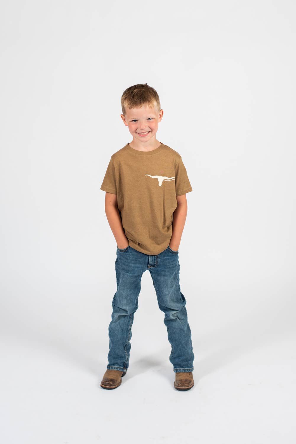 Western Graphic Skull 'Support Farmers' Tee - Toddler/Youth