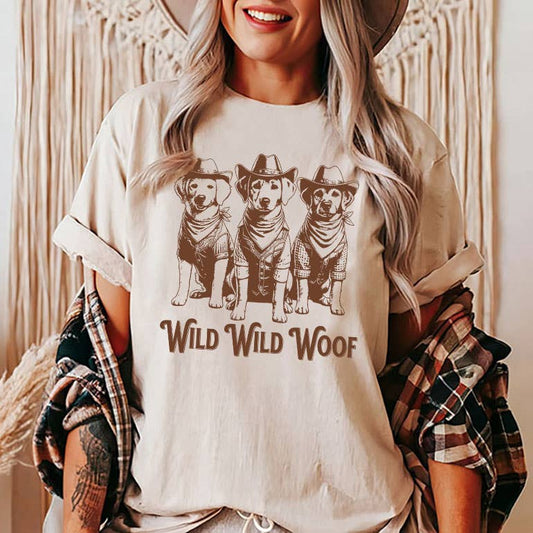WILD WILD WOOF GRAPHIC T SHIRT