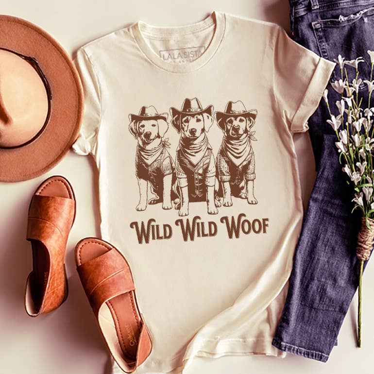 WILD WILD WOOF GRAPHIC T SHIRT