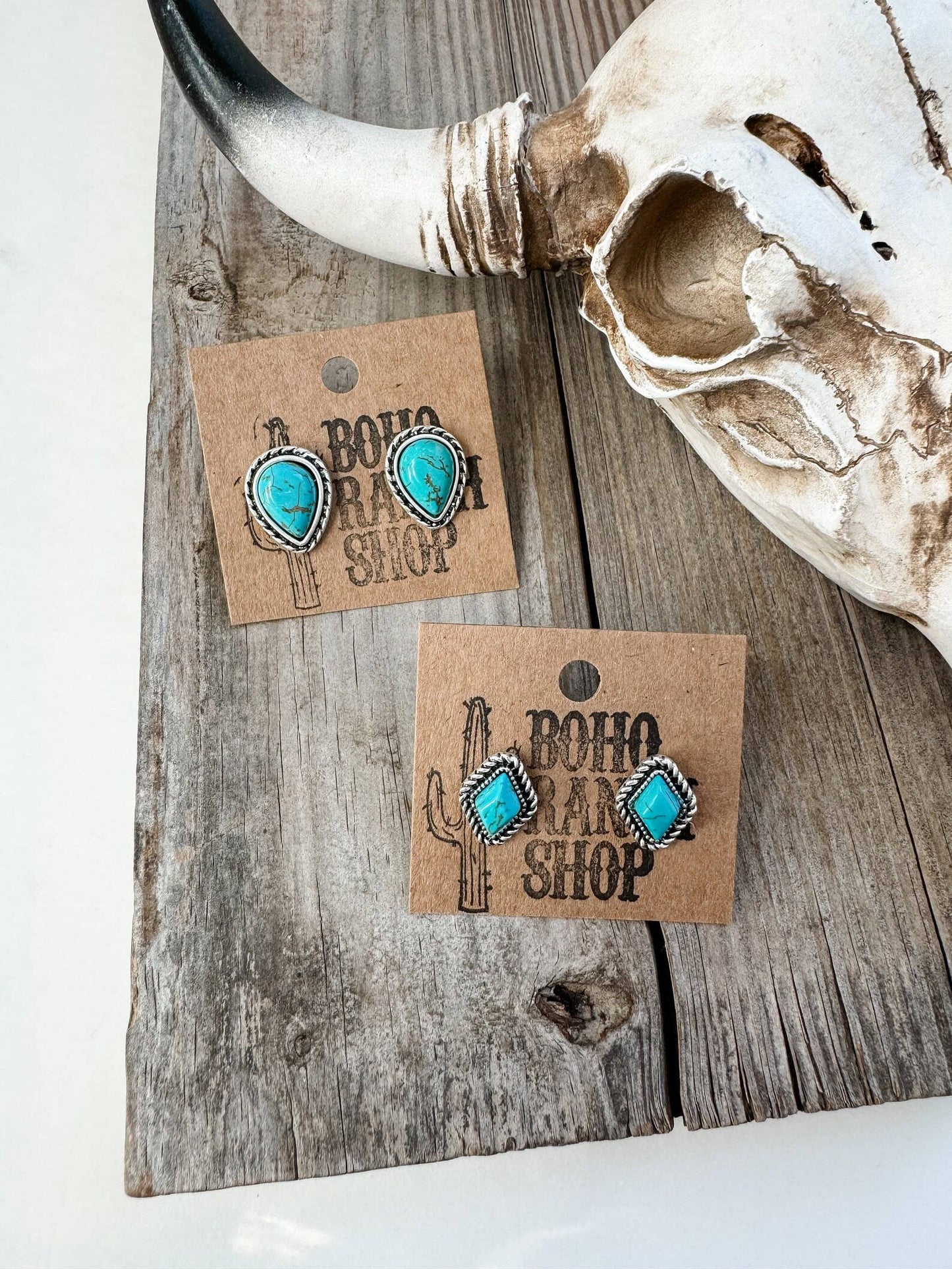 Western Turquoise Stud Earrings