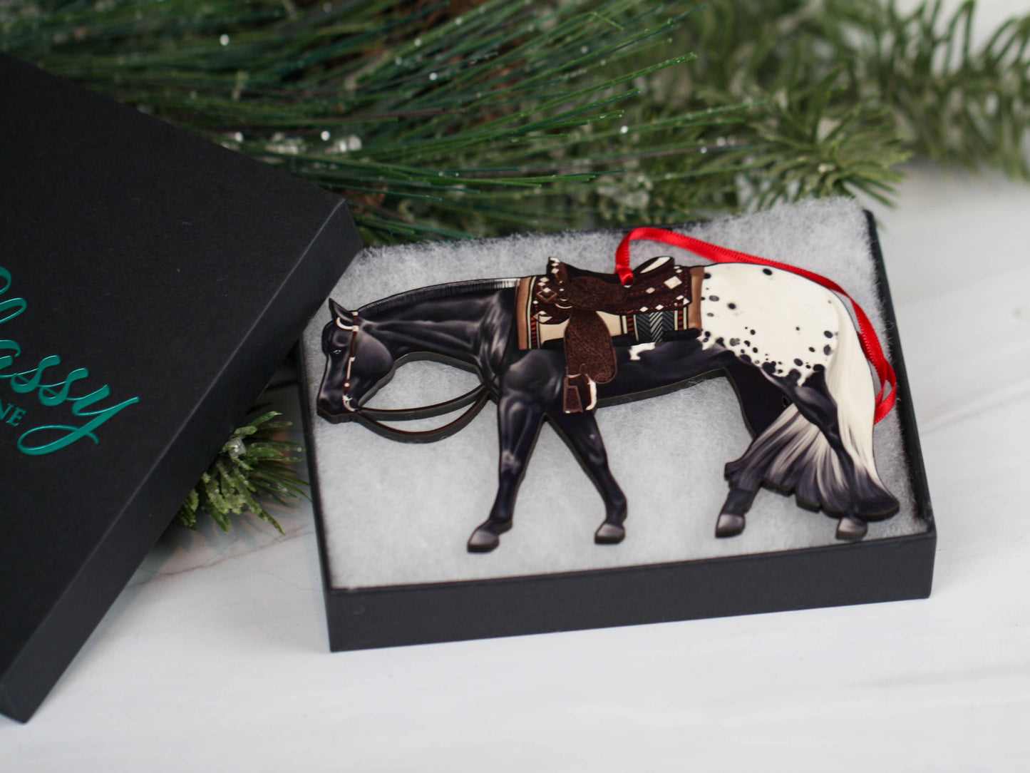 Black Blanket Western Horse Ornament Appaloosa Horse Decor