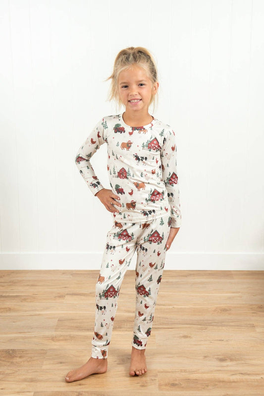 Christmas Barns & Animals Toddler/Youth Pajama Set