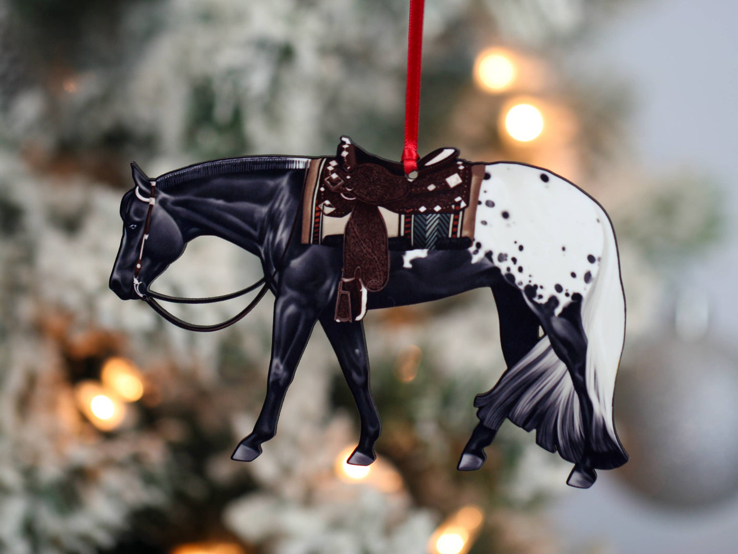 Black Blanket Western Horse Ornament Appaloosa Horse Decor