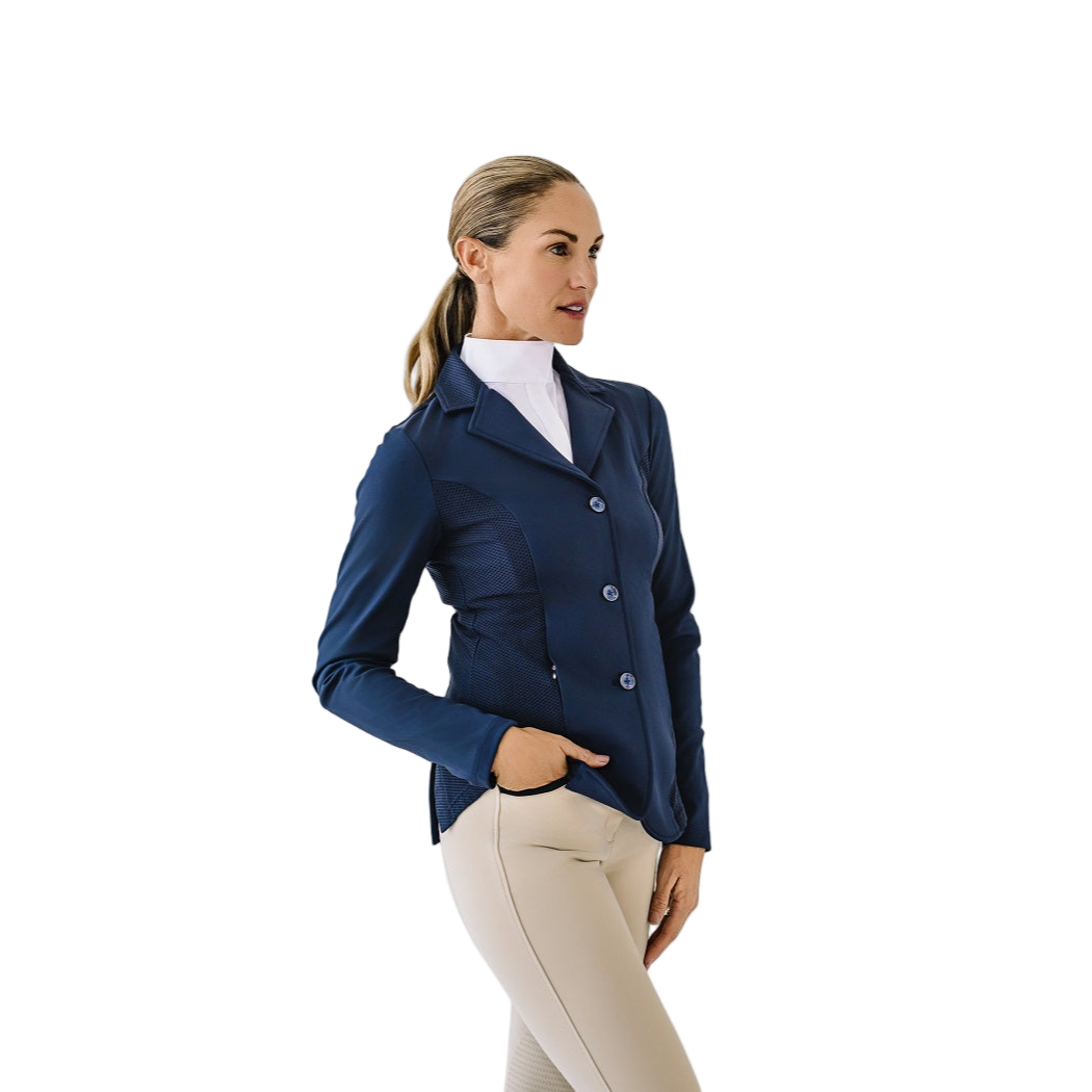 Mesh Hybrid Show Coat - Navy