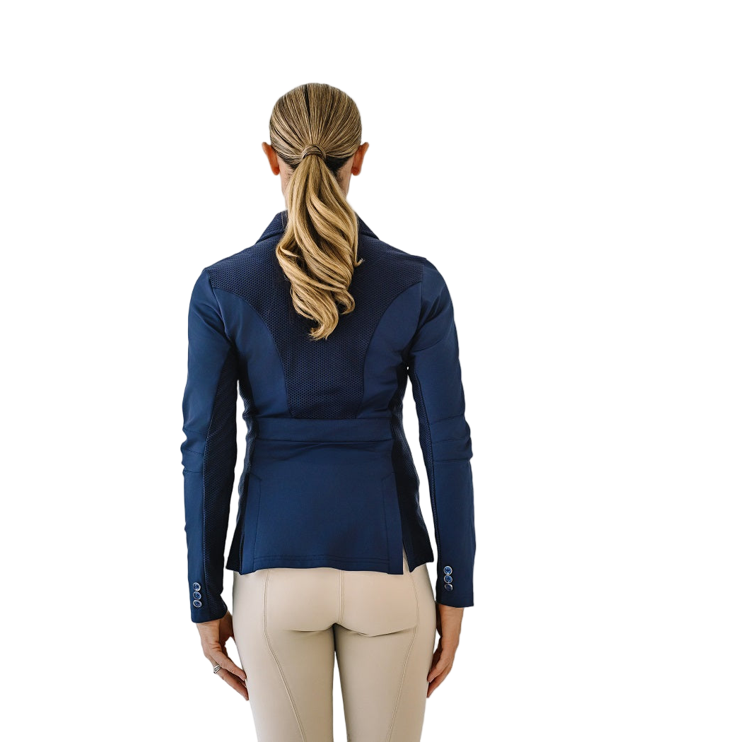Mesh Hybrid Show Coat - Navy