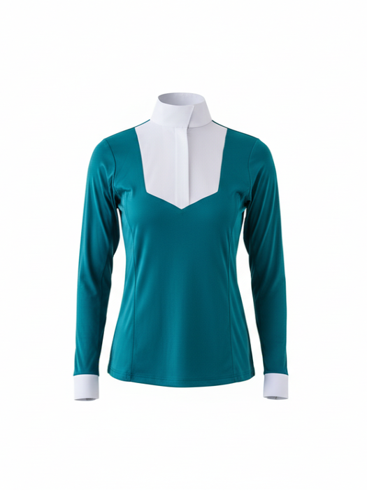 Bib Front Show Shirt - Deep Teal