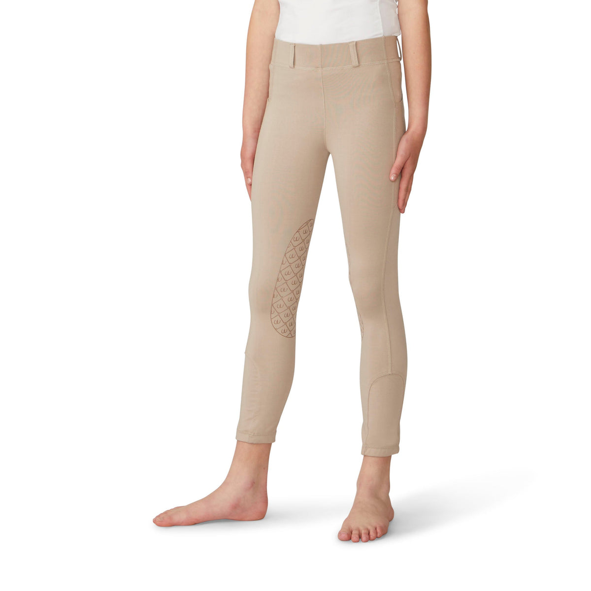 Kids' Aerowick Pull On Silicone Knee Patch Breech - Neutral Beige