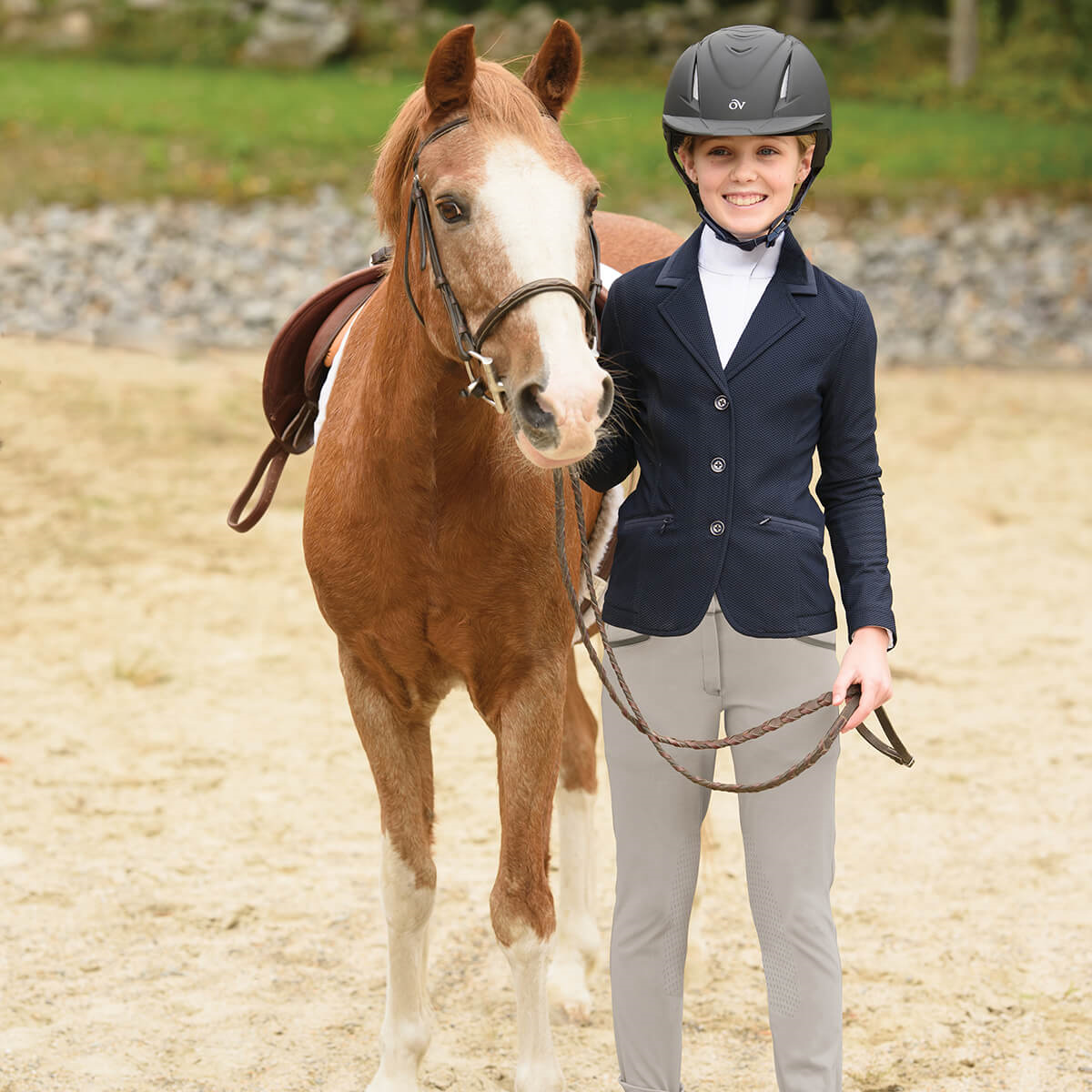 Kids' Dynamic Knee Patch Breech - Show Tan