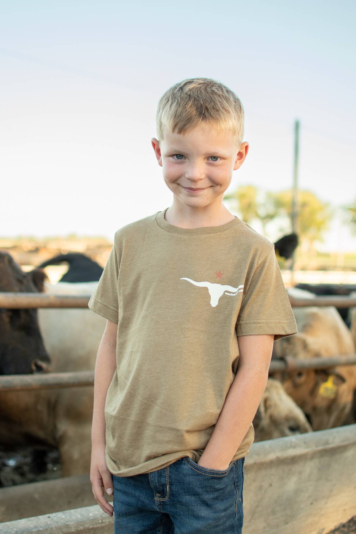 Western Graphic Skull 'Support Farmers' Tee - Toddler/Youth