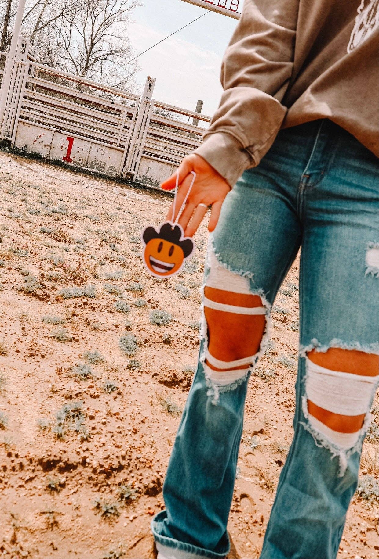 Cowboy Smiley Face Air Freshener