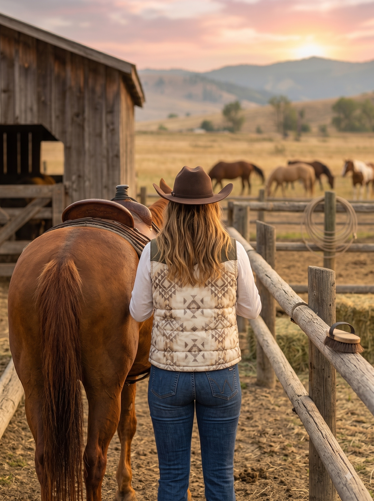 Ladies' Quilted Western Vest | Style L-2620