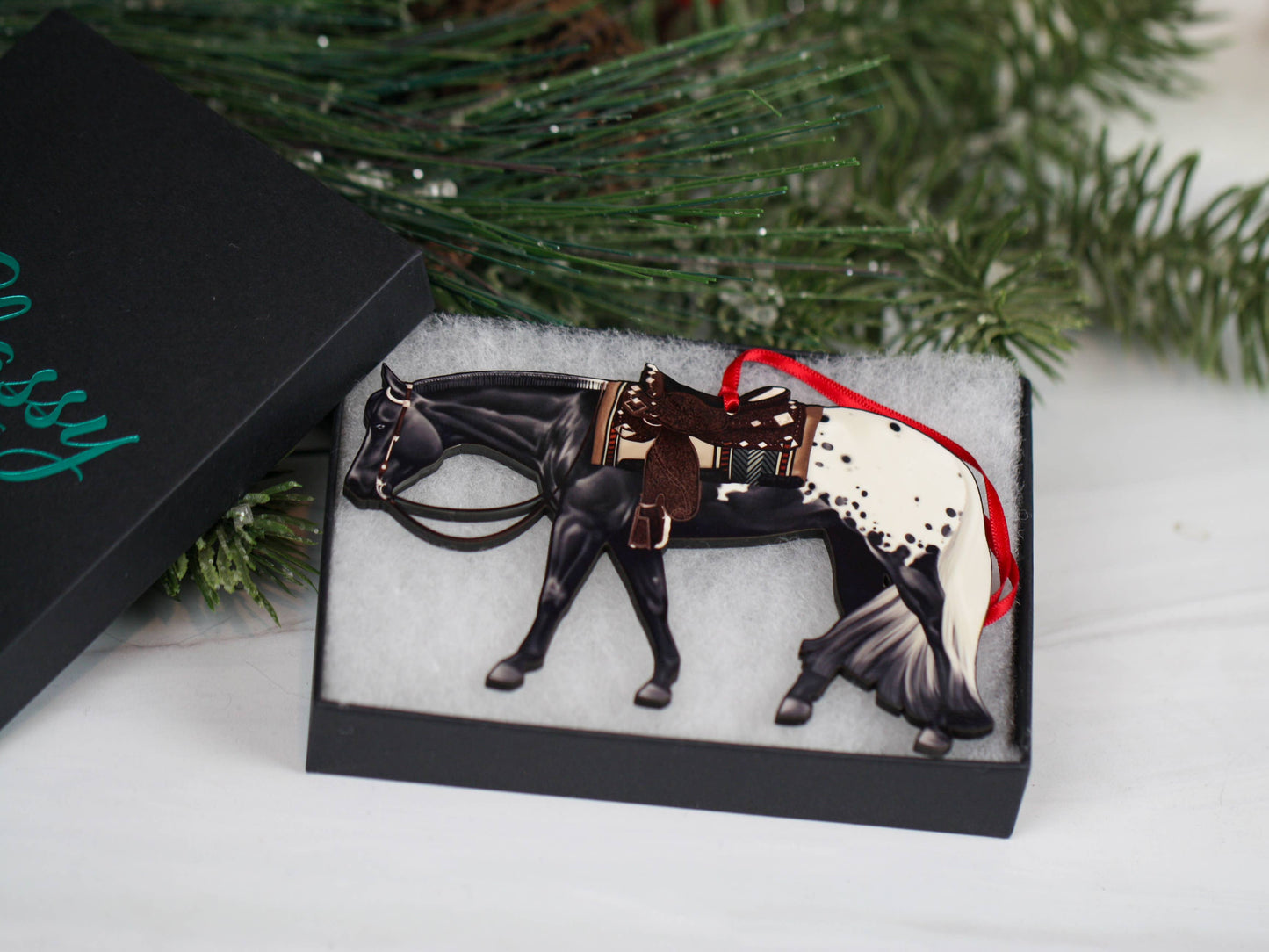 Black Blanket Western Horse Ornament Appaloosa Horse Decor