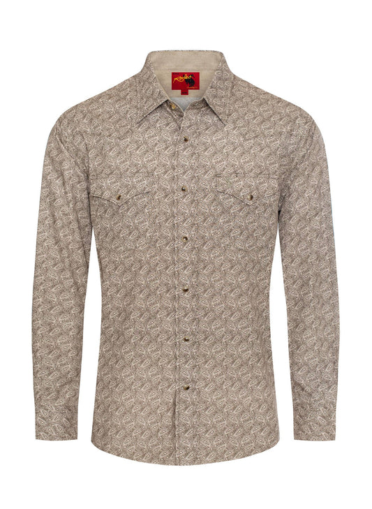 Men's Western Pearl Snap Print Shirt - PS100L-1080