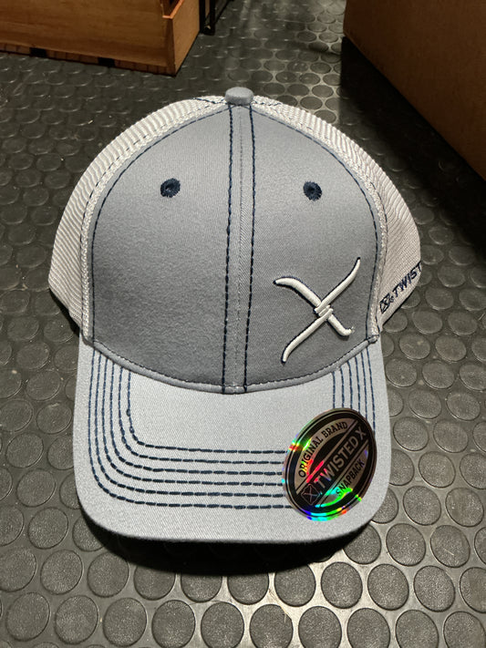 Twisted X Gray & White SnapBack