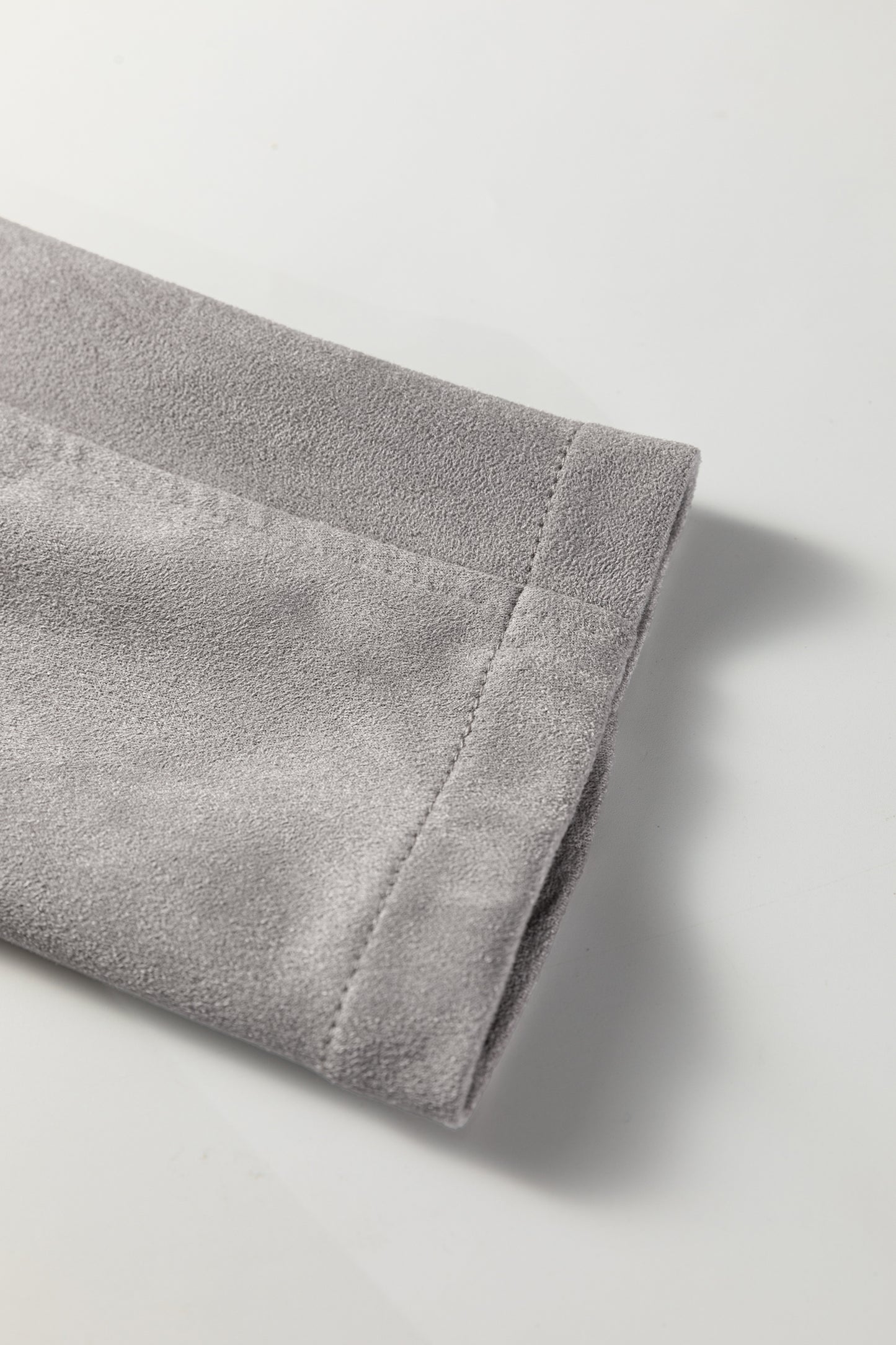 Green Cropped Fringe Faux Suede Jacket