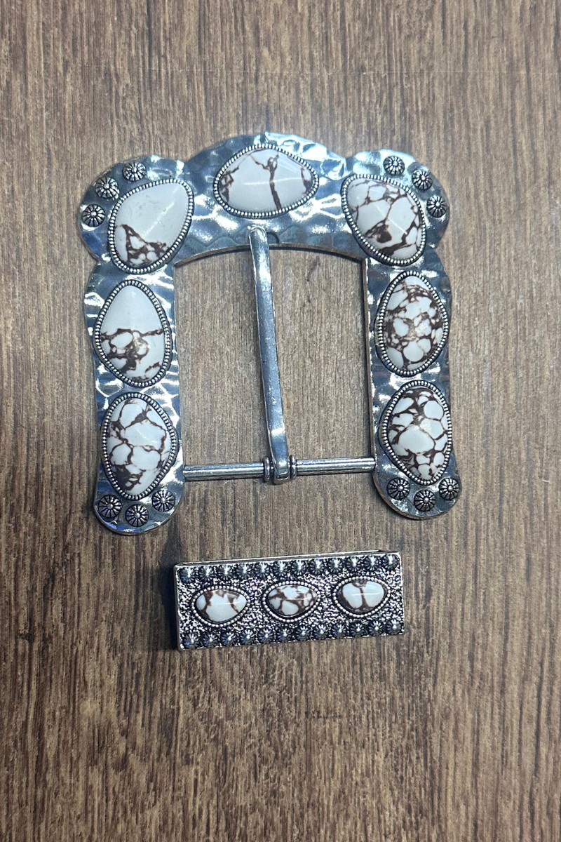 Buckle Up Belt Buckle White