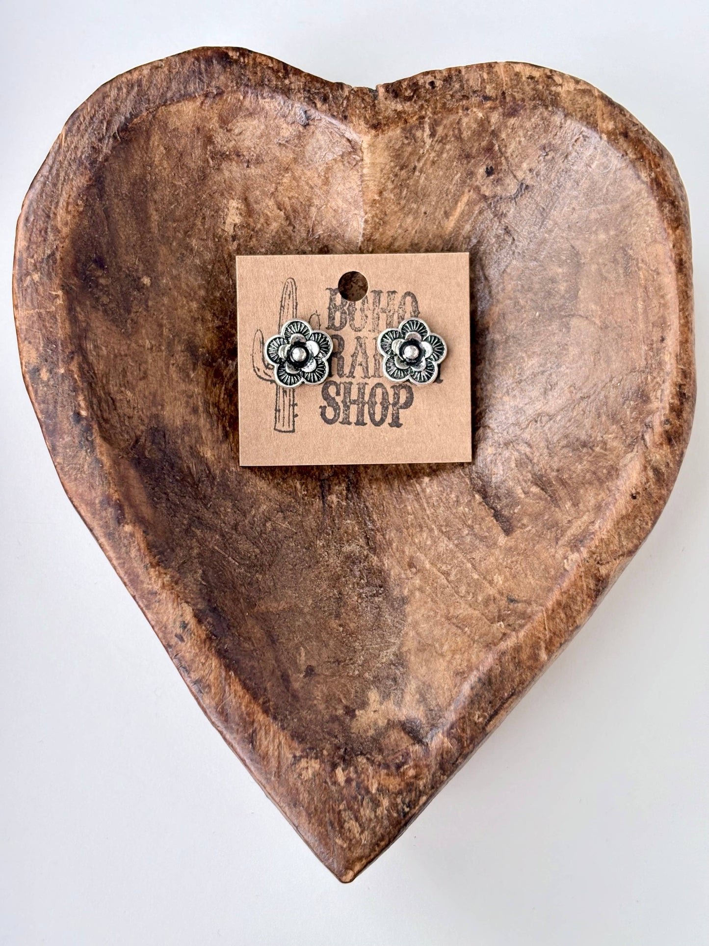 Western Style Flower Stud Earrings