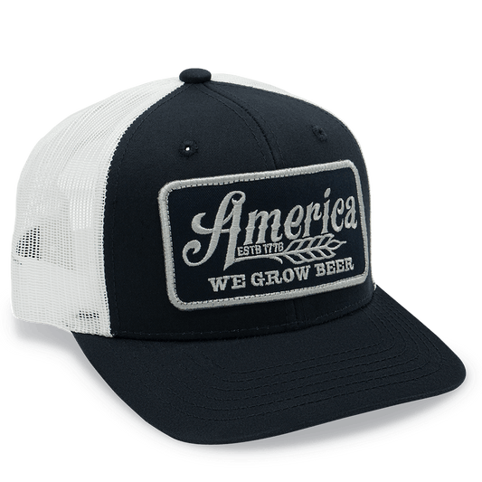 We Grow Beer Hat-Blue/White