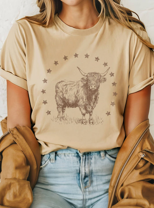 HIGHLAND COW GRAPHIC TSHIRTS