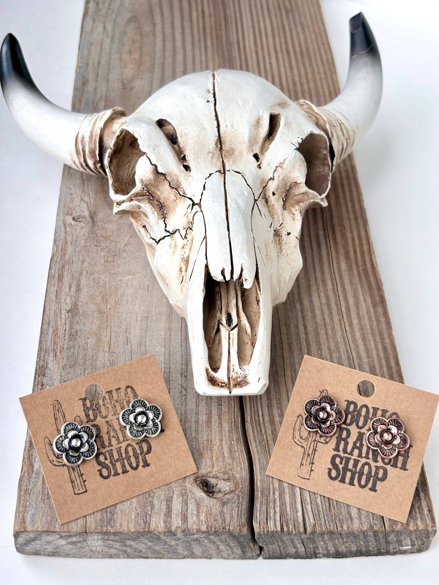 Western Style Flower Stud Earrings