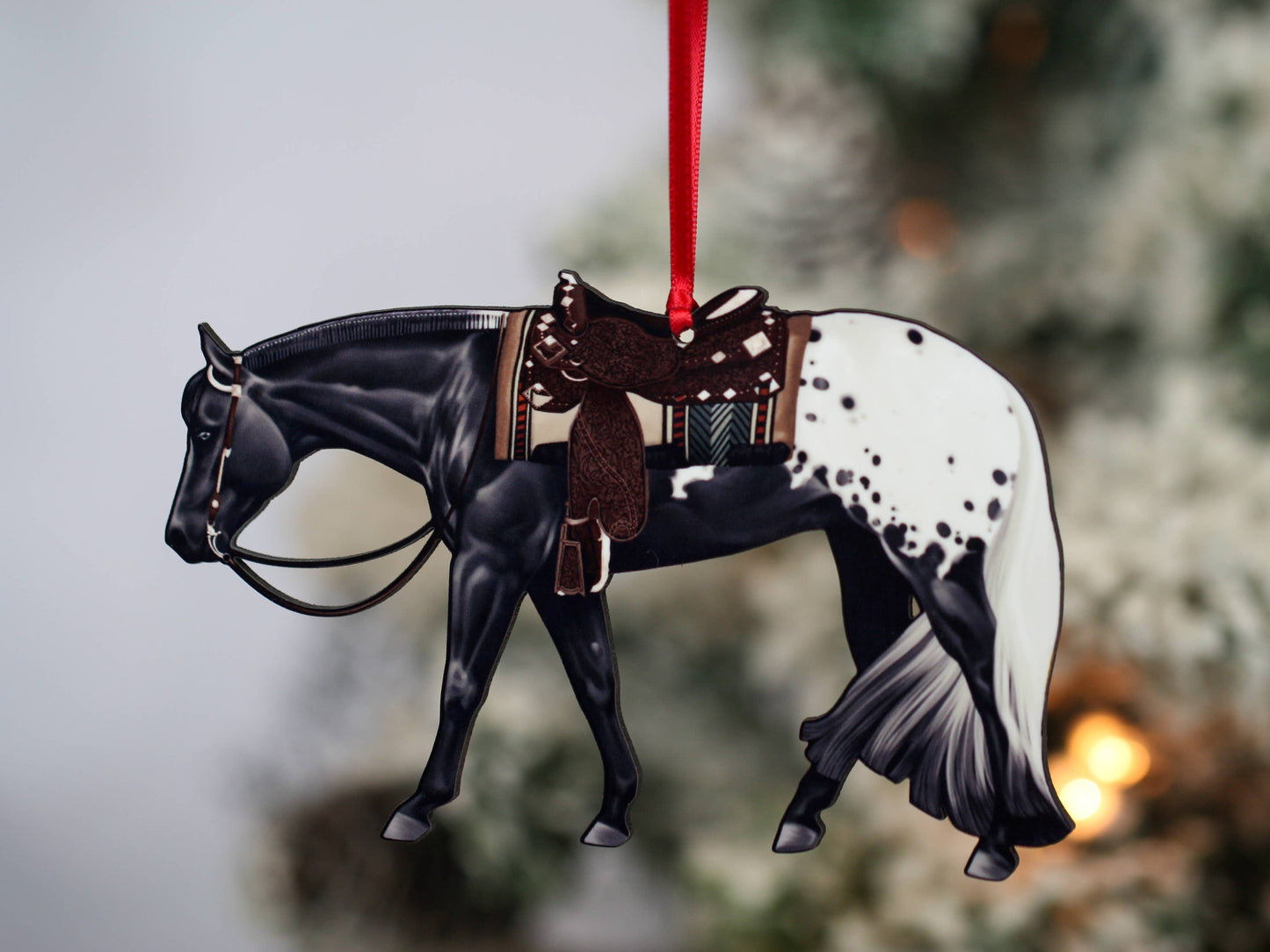 Black Blanket Western Horse Ornament Appaloosa Horse Decor