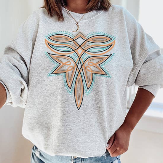 FANCY WESTERN STITCH GRAPHIC SWEATSHIRT
