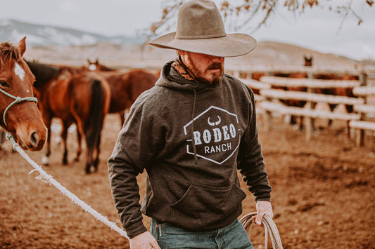 Rodeo Ranch Classic Logo Hoodie - Heather Graphite