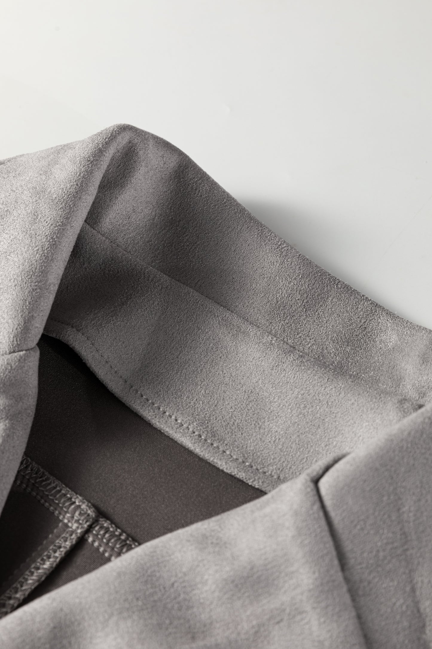 Green Cropped Fringe Faux Suede Jacket