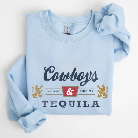 Cowboys and Tequila, Retro, Beer, Vintage, Cowboy Sweatshirt