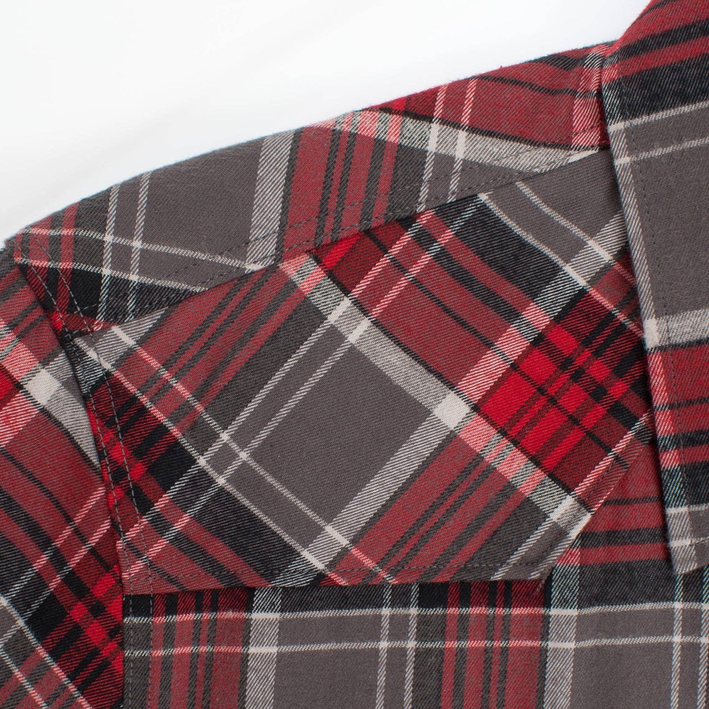 Men's Western Long Sleeve Flannel Shirts With Snap Buttons