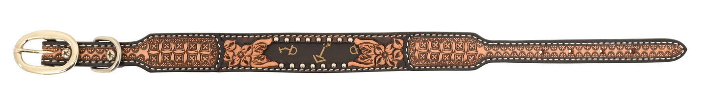Western Hand Tooled Dog Collars