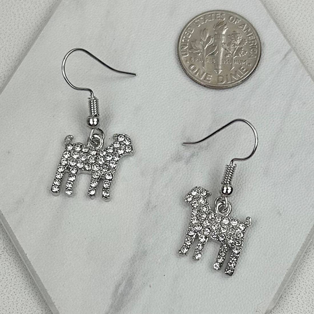 ERS230814-12       Clear Crystal goat Earrings