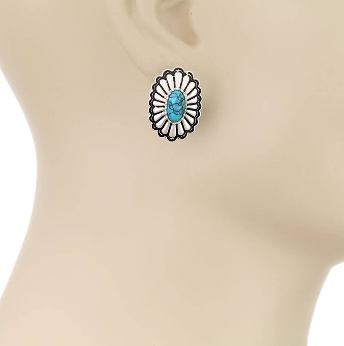 Western 3 Pair Conch Earring Set