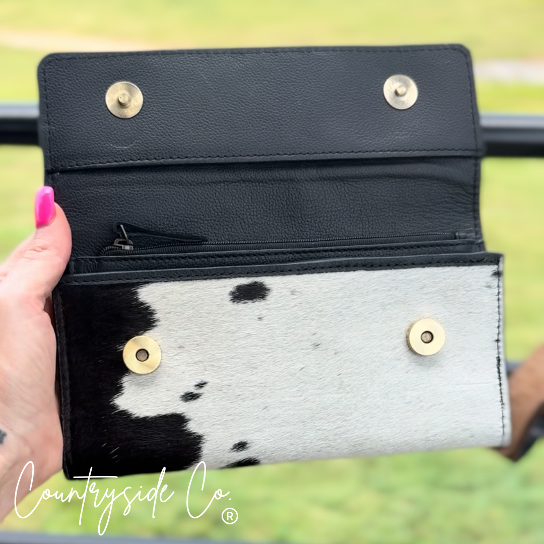 Panhandle Tooled Leather Cowhide Wallet