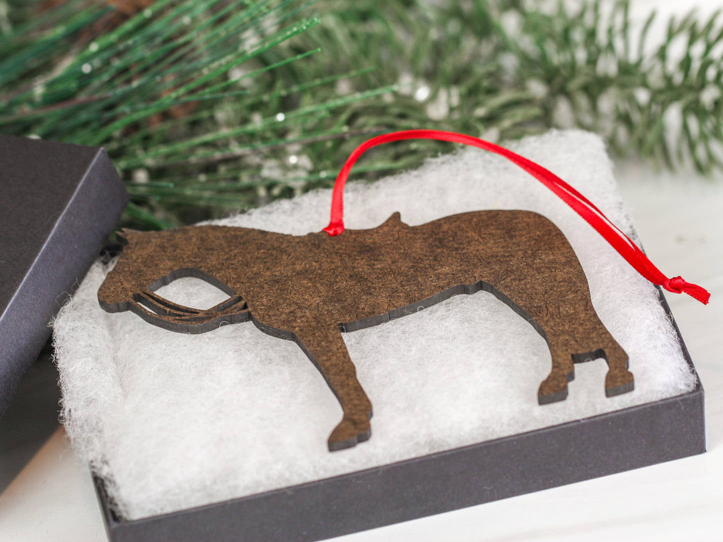 Bay Dressage Horse Christmas Ornament Gift Horse Decoration