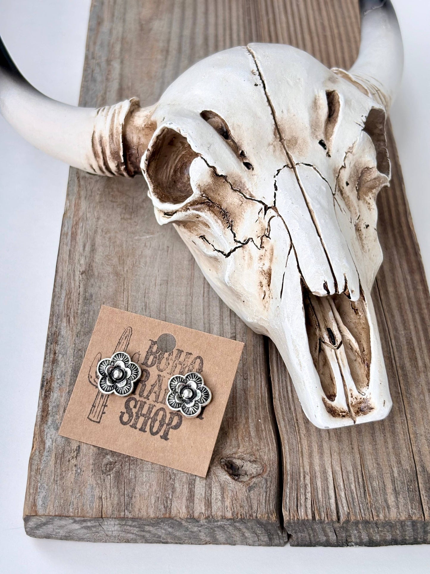 Western Style Flower Stud Earrings