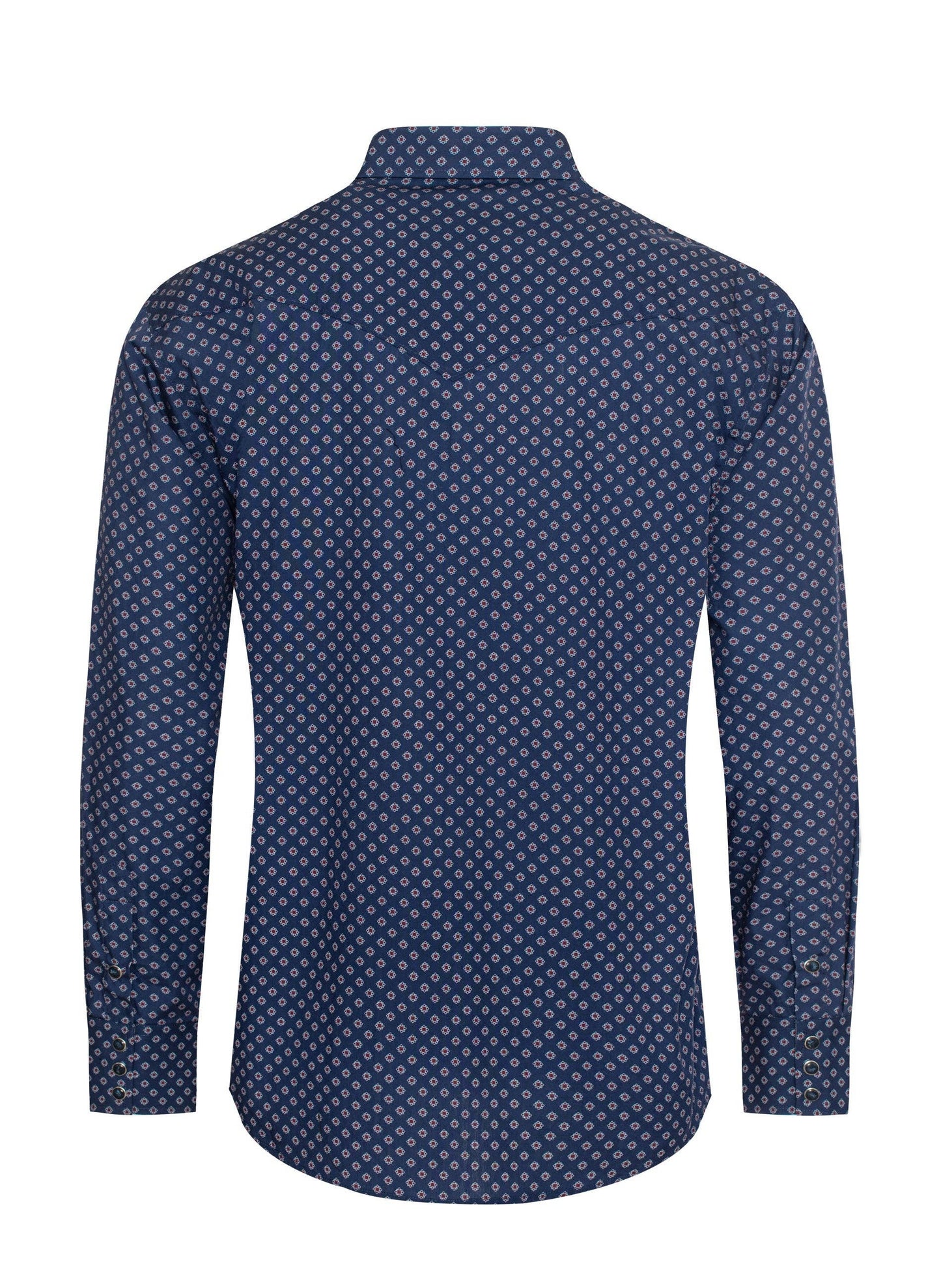 Men's Western Pearl Snap Print Shirt - PS100L-1084