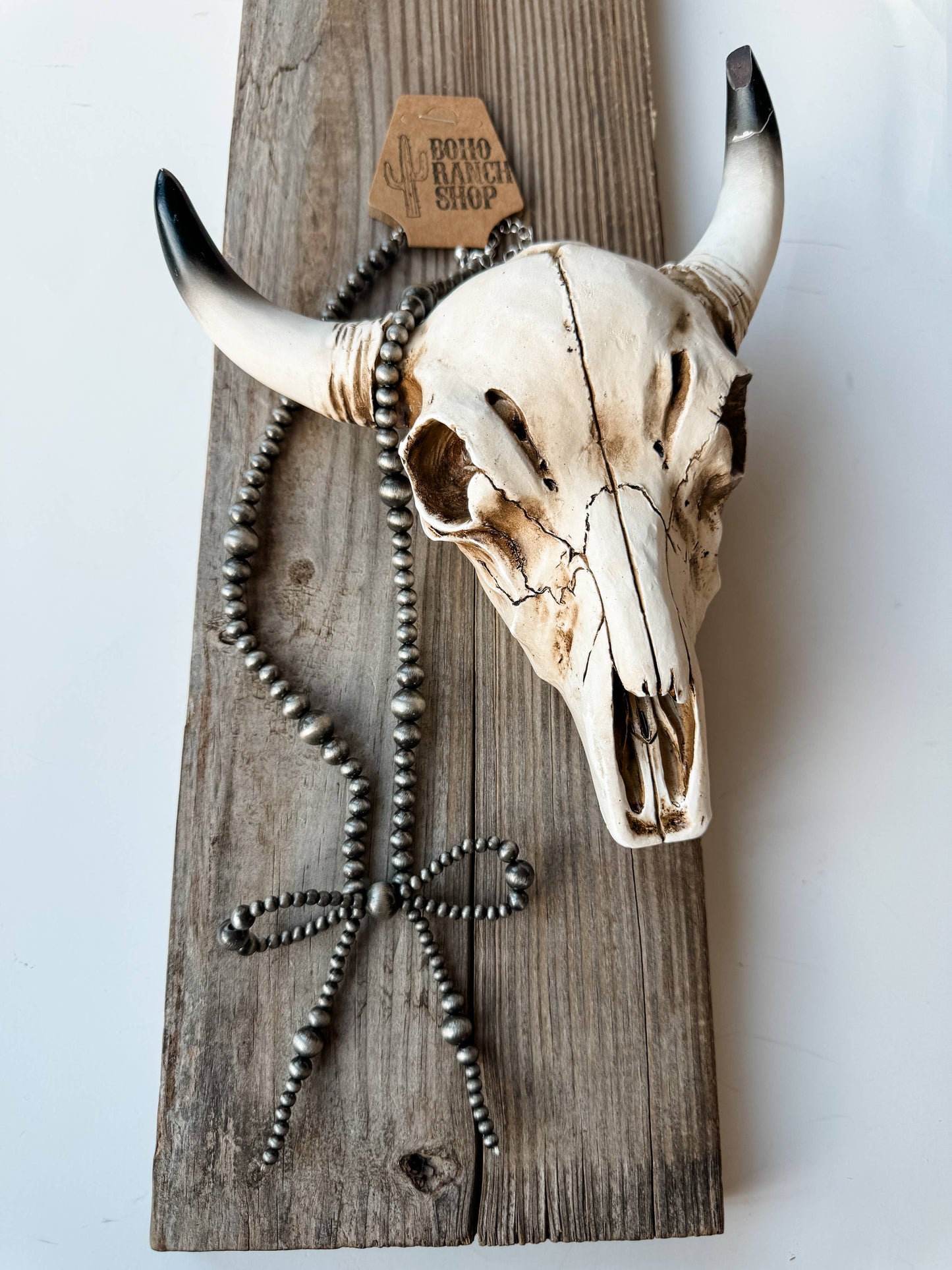 Western Navajo Bead Coquette Bow Necklace