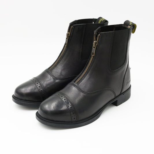 Women's Zip-Up Synthetic Leather Paddock Boots